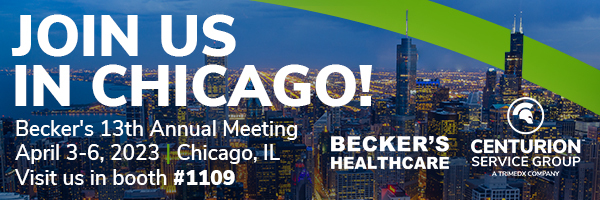 Centurion Service Group is attending Becker’s 13th Annual Meeting on April 3-6.