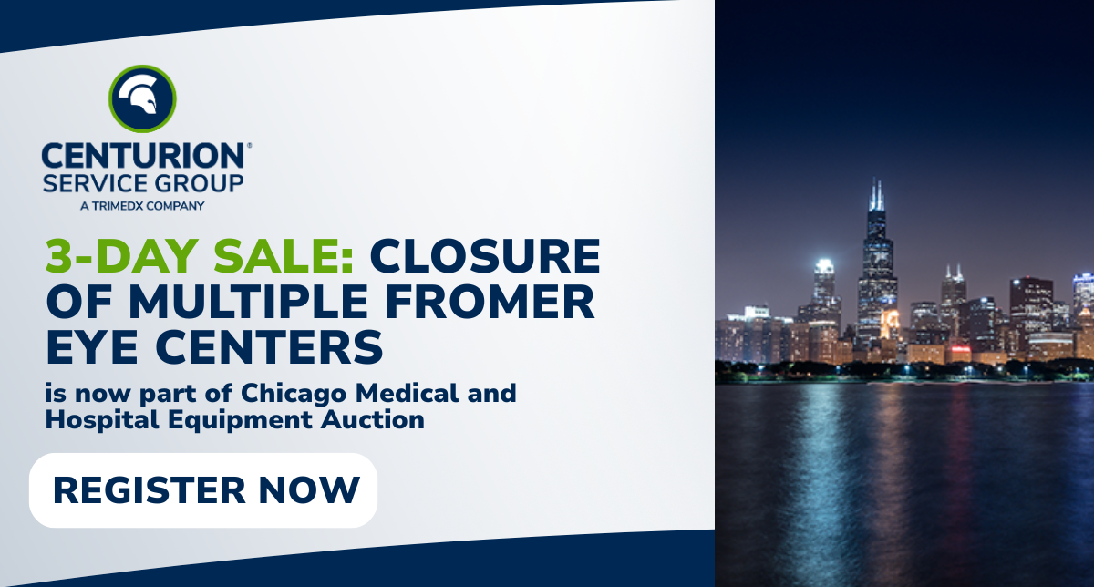 Centurion Service Group and Auction Advisors announce major auction of assets from Fromer Eye Centers